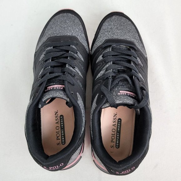 U.S. Polo Association Women's Running Shoes Black Pink US Size 8.5 - Picture 5 of 8